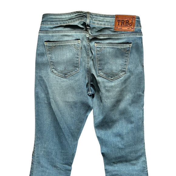 True Religion Trisha Bootcut Jeans Womens 26 Blue Low Rise Y2k Western Grunge - Picture 7 of 16